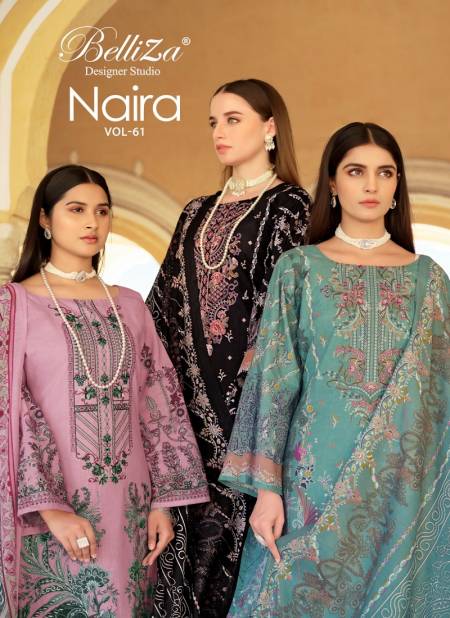 Naira Vol 61 By Belliza Cotton Printed Dress Material Wholesale Clothing Suppliers In India
