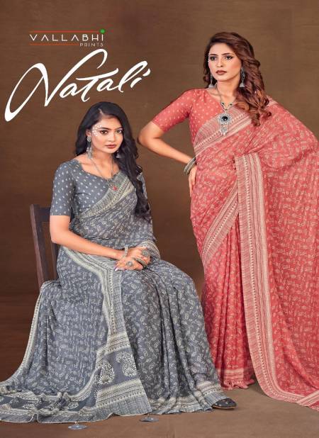 Natali By Vallabhi Georgette Printed Designer Sarees Wholesale Market In Surat