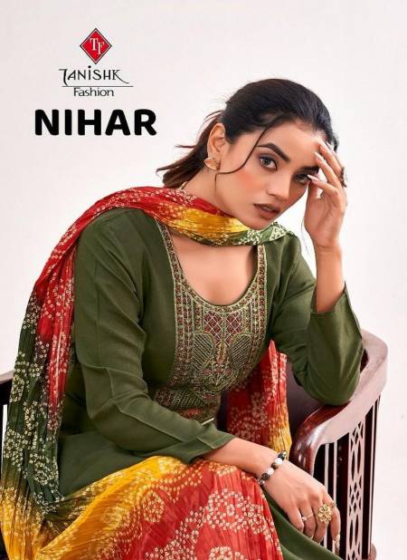 Nihar By Tanishk Heavy Embroidery Slub Rayon Designer Suits Wholesale Shop In Surat