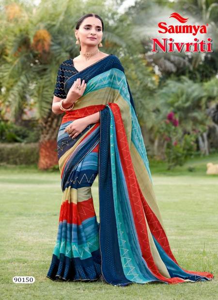 Nivriti By Saumya Satin Patta Printed Sarees Wholesale Shop In Surat