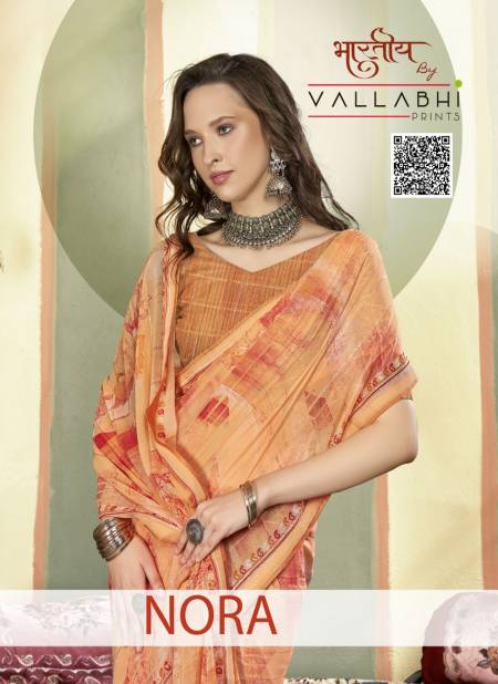 Nora By Vallabhi Georgette Printed Daily Wear Sarees Wholesale Shop In Surat