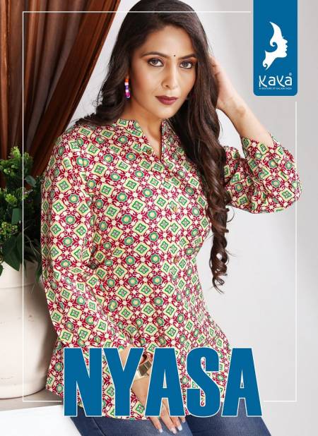 Nyasa By Kaya Cotton Printed Ladies Top Wholesale Price In Surat