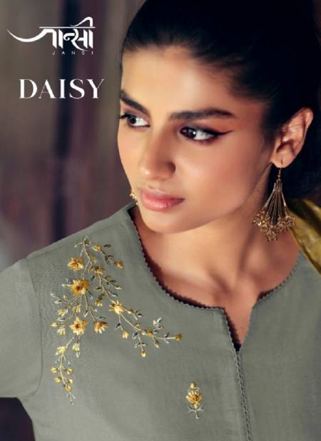 OMTEX DAISY Latest Fancy Festive Wear Designer Heavy Linen Cotton Each Enriched With Embroidery Work Readymade Salwar Suit Collection