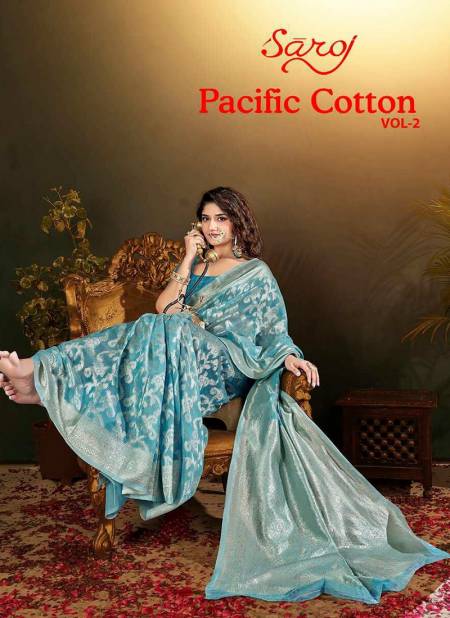 Pacific Cotton By Saroj Soft Cotton Rich Pallu Wedding Sarees Wholesalers In Delhi
