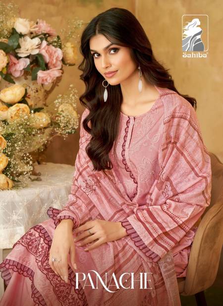 Panache By Sahiba Embroidery Printed Cotton Dress Material Wholesale Price In Surat