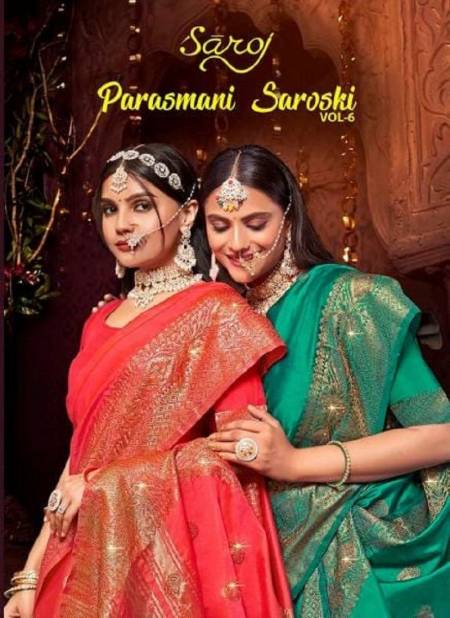 Parasmani Saroski Vol 6 By Saroj Soft Silk Sarees Suppliers In India
