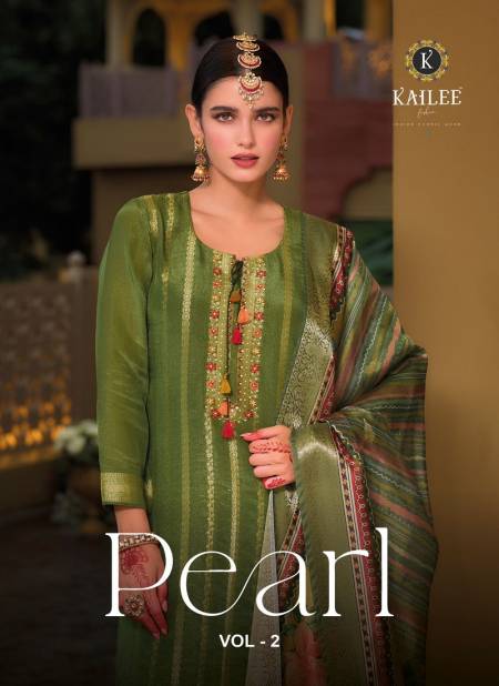 Pearl Vol 2 By Kailee Heavy Viscose Weaving zari Silk Readymade Suits Wholesale Online
