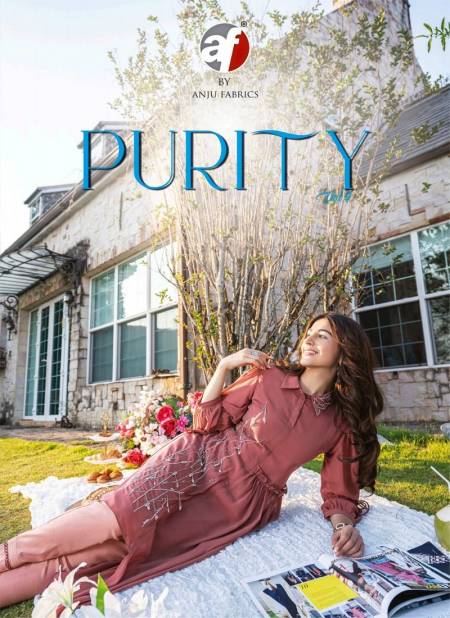 Purity Vol 4 By Af Foux Georgette Party Wear Designer Kurti With Bottom Wholesale Market In Surat