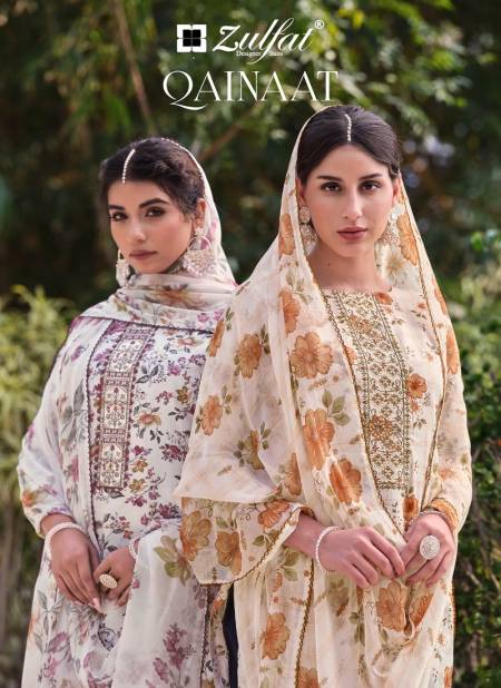 Qainaat By Zulfat Printed Jam Cotton Dress Material Wholesale Shop In Surat
