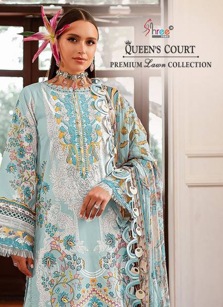 Queens Court Premium Lawn Collection By Shree Pure Cotton Pakistani Suits Wholesale Market In Surat