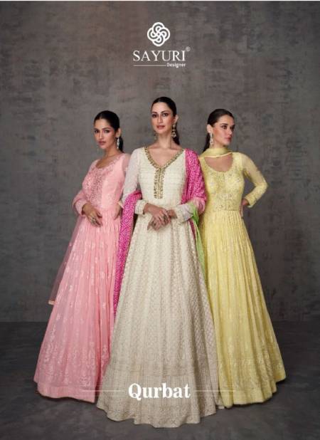 Qurbat By Sayuri Real Georgette Wedding Wear Gown Catalog
