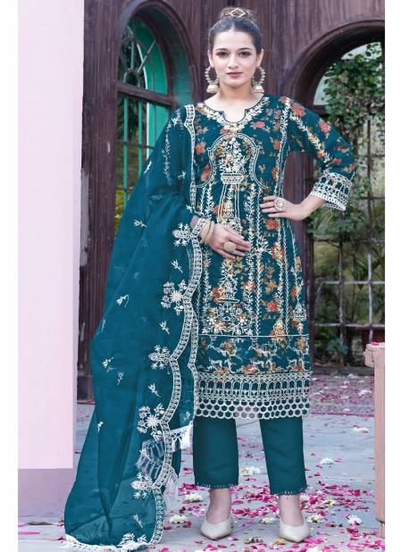 r 1107 by ramsha e to h embroidered organza pakistani readymade suits wholesale shop in surat