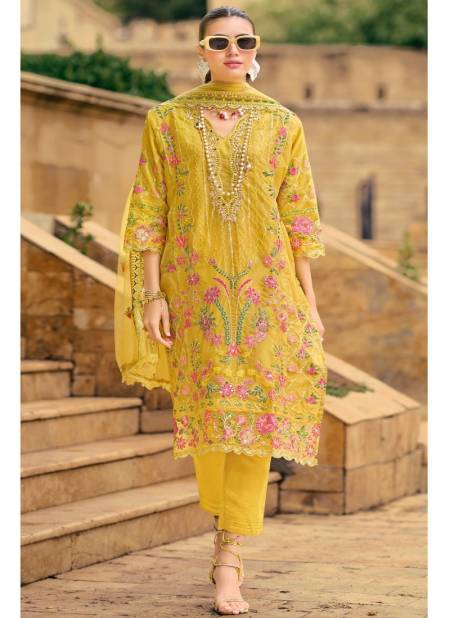 R 1146 By Ramsha Embroidery Organza Pakistani Suits Wholesale Shop In Surat