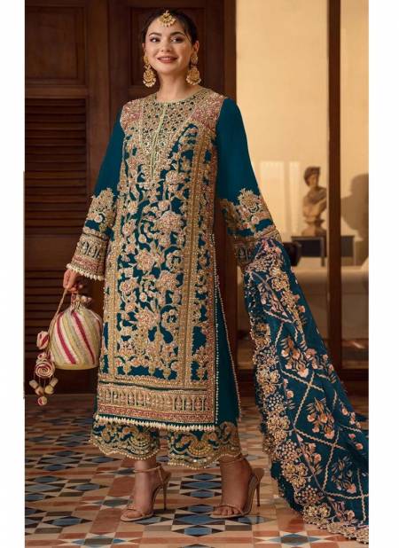 R 1151 Ramsha Embroidery Georgette Pakistani Readymade Suits Wholesale Market