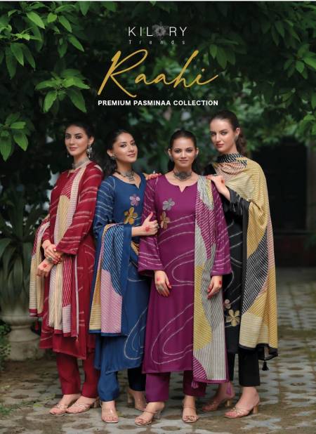 Raahi By Kilory Viscose Pashmina Printed Kurti With Bottom Dupatta Wholesale Price In Surat