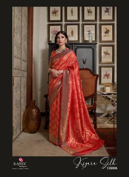 Rajtex Kiyara Latest Fancy Heavy Designer Soft Weaving Silk Festive Wear Saree Collection
