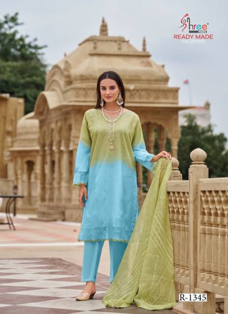 Ramsha R 1345 By Shree Organza Embroidery Pakistani Readymade Suits Wholesale Price In Surat