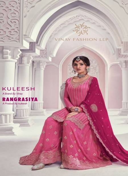 Rangrasiya By Vinay Kuleesh Chinon Wedding Wear Salwar Kameez Wholesale Online
