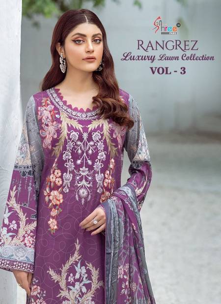 Rangrez Luxcury Lawn Collection 3 By Shree Cotton Pakistani Suits Suppliers In India

