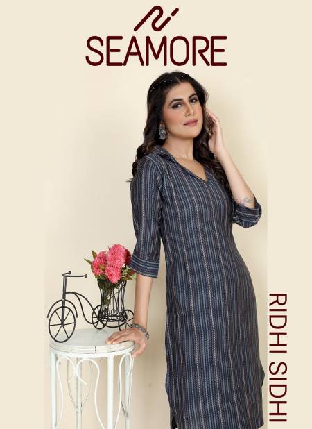 Ridhi Sidhi By Seamore Cord Set Printed Kurti With Bottom Wholesale Shop In Surat
