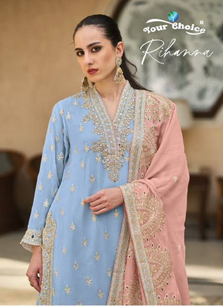 Rihana By Your Choice Pure Chiffon Wedding Readymade Suits Wholesale Market In Surat