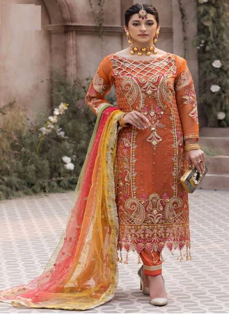 Rinaz Maryams Gold 17 Fancy Festive Wear Georgette Heavy Pakistani Salwar Kameez Collection
