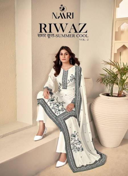 Riwaz 2 By Naari Pure Viscous Muslin Summer Special Weaving Salwar Kameez Wholesale Market IN Surat