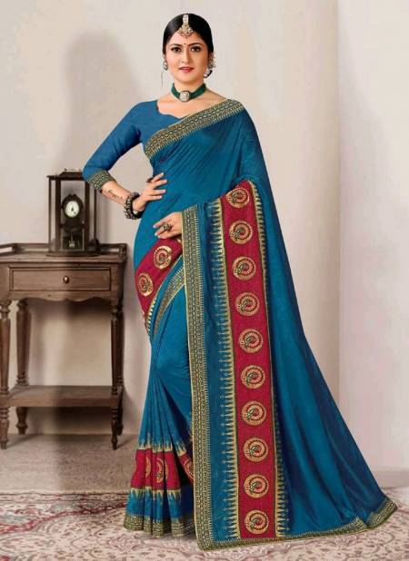 Ronisha Plazzo Colors Embroidery Worked Wholesale Silk Sarees Catalog