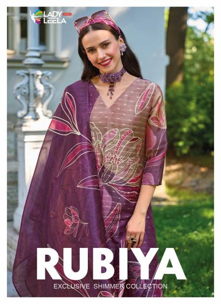 Rubiya By Lady Leela Jacquard Digital Printed Readymade Suits Wholesale Shop In Surat