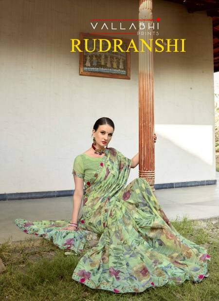 Rudranshi By Vallabhi Daily Wear Georgette Sarees Wholesale Price In Surat