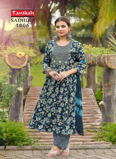 Sadhika Vol 1 By Taniksh Rayon Printed Kurti With Bottom Dupatta Wholesale Price In Surat
