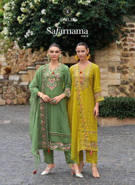 Safarnama Vol 5 By Kailee Viscose Muslin Designer Readymade Suits Wholesale Shop In Surat