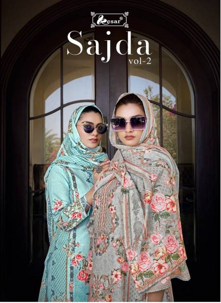 Sajda Vol 2 By Kesar Pure Lawn Cotton Dress Material Wholesale Shop In Surat