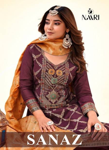 Sanaz By Naari 62001 To 62004 Muslin Dola Designer Salwar Suits Wholesale Clothing Suppliers In India
