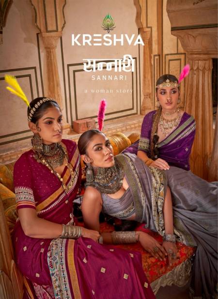 Sannari By Kreshva Poly Viscose Silk Wedding Wear Saree Online Wholesale