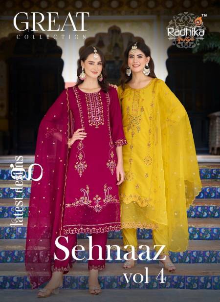 Sehnaz Vol 4 By Radhika Roman Silk Designer Kurti With Bottom Dupatta Wholesale Shop In Surat