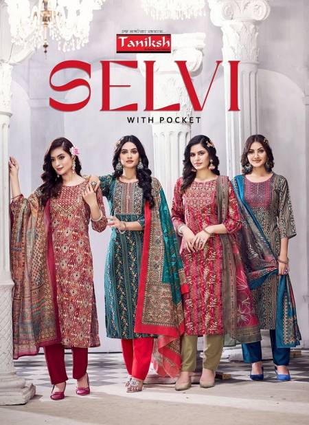 Selvi Vol 2 By Taniksh Heavy Rayon Embroidery Kurti With Bottom Dupatta Wholesale Shop In Surat