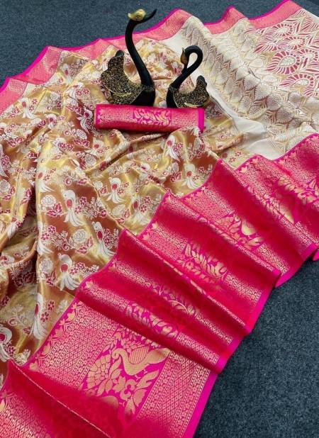 SF 613 By Shubh Weaving Kanjivaram Silk Designer Sarees Wholesalers In Delhi