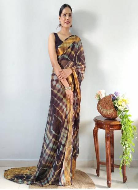 SF 615 Multi Printed Chiffon Designer Readymade Saree Wholesale Shop In Surat