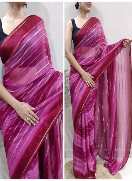Sf 622 Faux Georgette Party Wear 1 Minute Readymade Saree Suppliers In India
