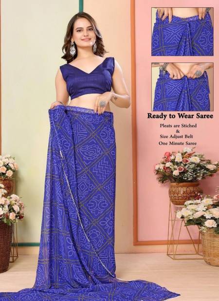 SF 745 Printed Georgette Readymade Sarees Wholesale Price In Surat