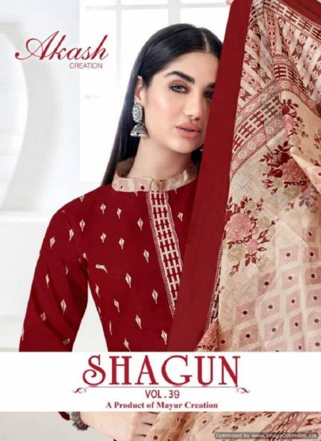 Shagun Vol 39 By Akash Printed Cotton Dress Material Wholesale Market In Surat
