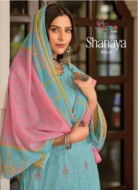 Shanaya Vol 2 By Shree Embroidery Pure Cotton Pakistani Suits Wholesale Shop In Surat
