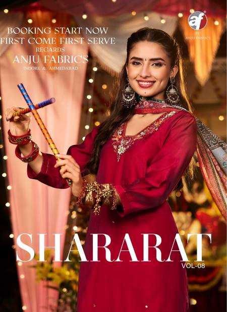 Shararat Vol 8 By AF Modal Silk Designer Kurti With Bottom Dupatta Wholesale Price In Surat