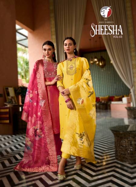 Sheesha Vol 3 By Af Heavy Designer Kurti With Bottom Dupatta Wholesale Shop In Surat