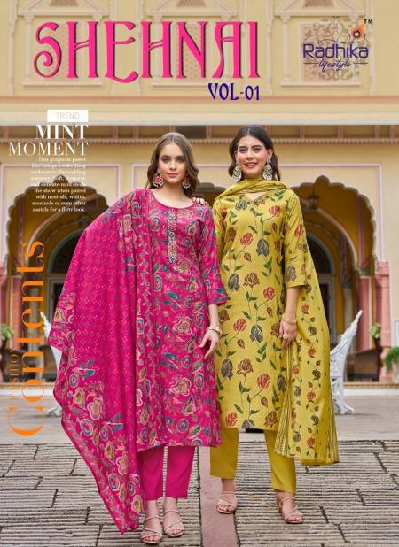 Shehnai Vol 1 By Radhika Handwork Designer Kurti With Bottom Dupatta Wholesale Price In Surat
