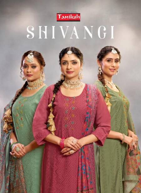 Shivangi Vol 1 By Taniksh Chifli Work Muslin Readymade Suits Wholesale Shop In Surat