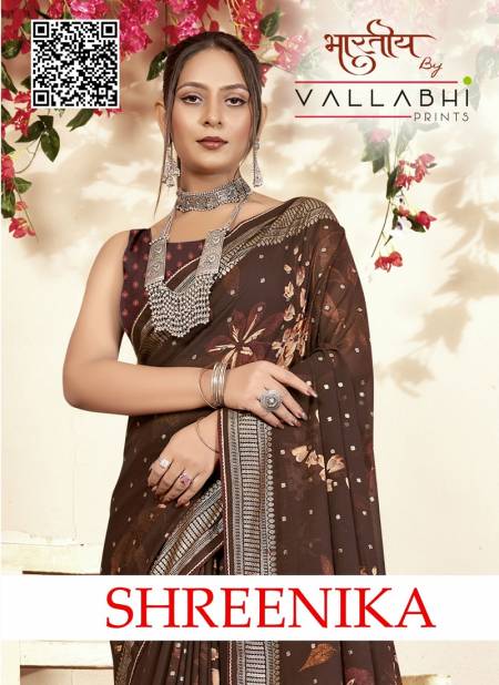 Shreenika By Vallabhi Georgette Printed Sarees Wholesale Shop In Surat