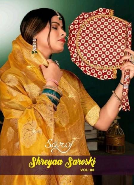 Shreya Saroski Vol 8 By Saroj Soft Organza Sarees Wholesale Price In Surat