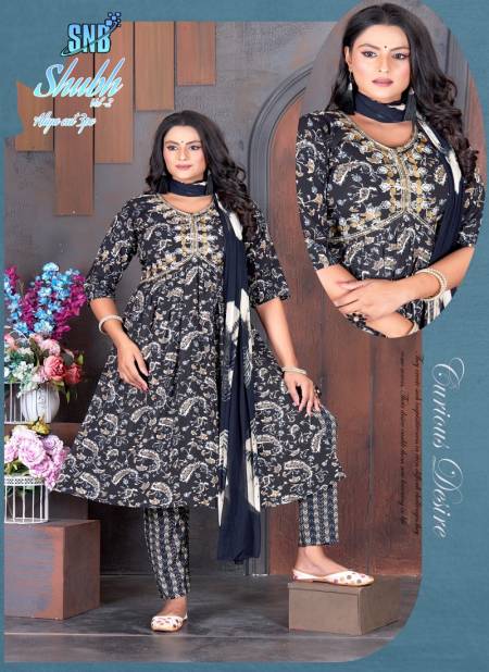 Shubh Vol 2 By Snb Alia Cut Rayon Printed Kurti With Bottom Dupatta Wholesale Shop In Surat
